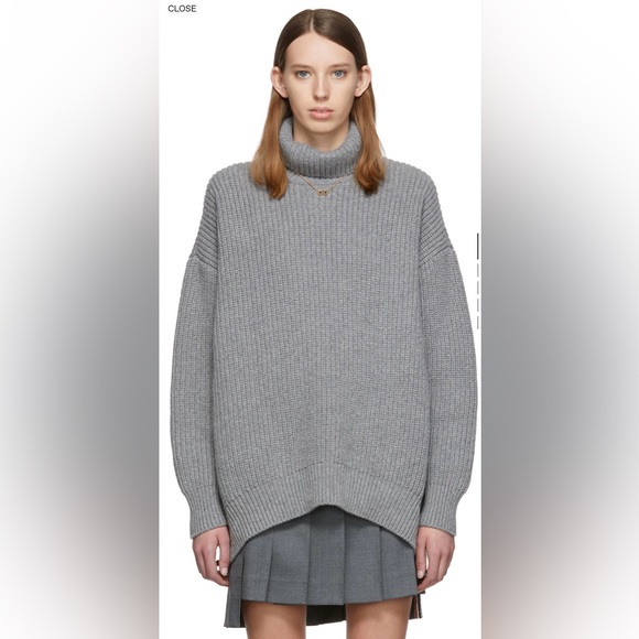 Givenchy Oversized Alpaca Wool Long Sleeve Rib Knit Turtleneck Sweater S M L XL - Picture 2 of 15